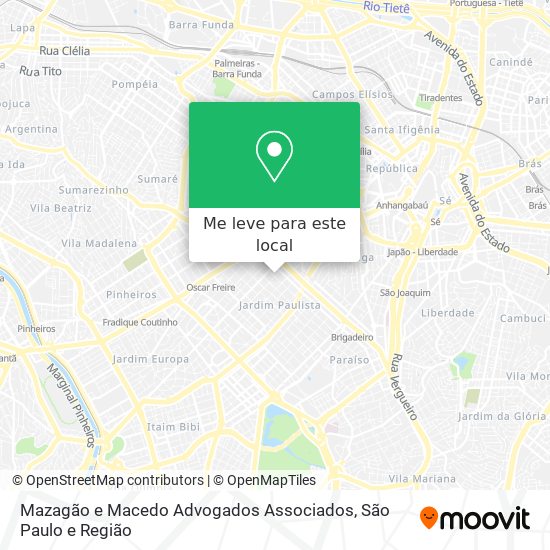 Mazagão e Macedo Advogados Associados mapa
