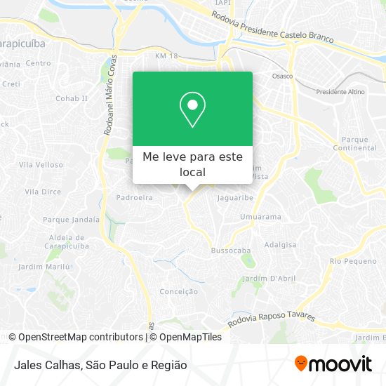 Jales Calhas mapa