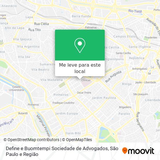 Define e Buomtempi Sociedade de Advogados mapa