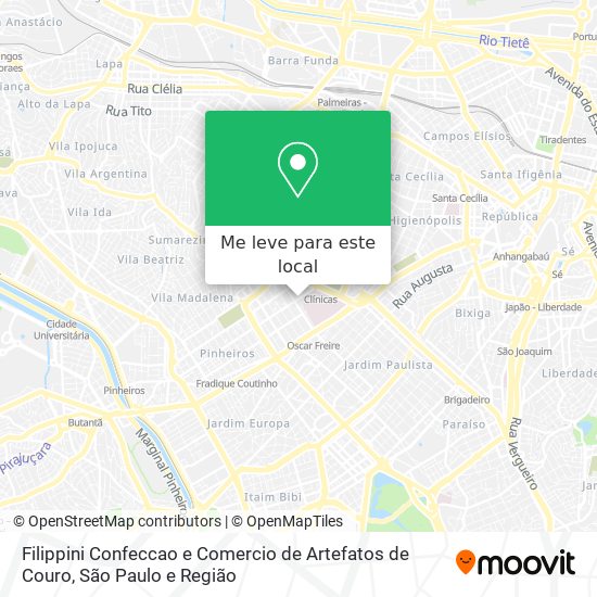 Filippini Confeccao e Comercio de Artefatos de Couro mapa