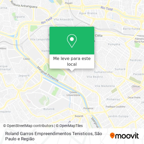 Roland Garros Empreendimentos Tenisticos mapa