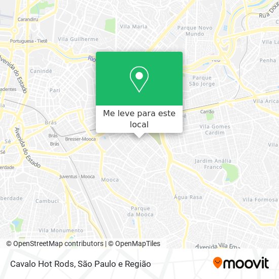 Cavalo Hot Rods mapa