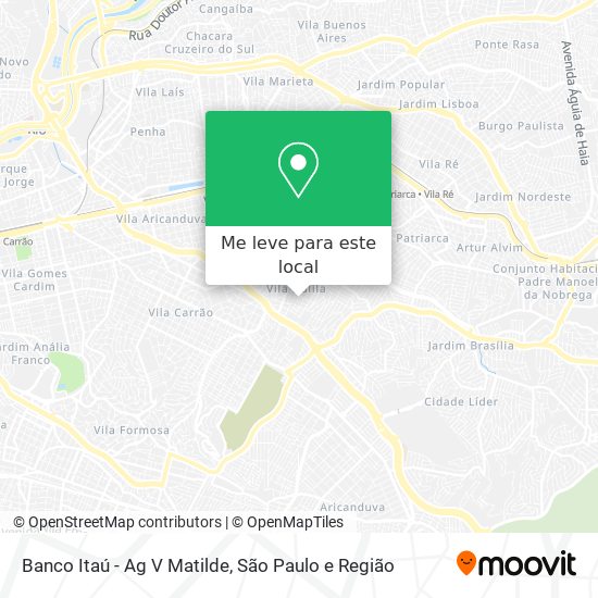 Banco Itaú - Ag V Matilde mapa