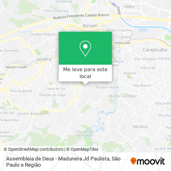 Assembleia de Deus - Madureira Jd Paulista mapa