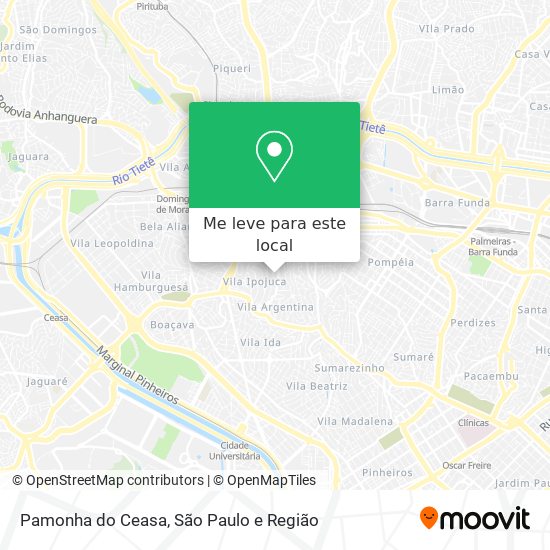 Pamonha do Ceasa mapa