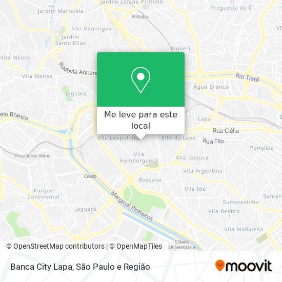 Banca City Lapa mapa
