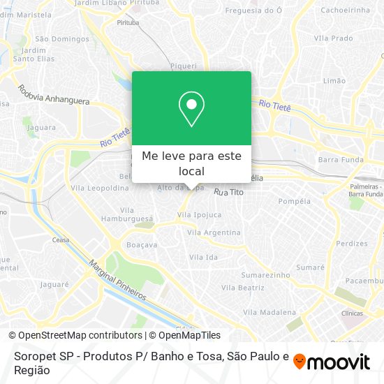 Soropet SP - Produtos P/ Banho e Tosa mapa