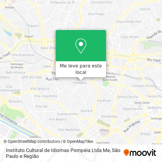 Instituto Cultural de Idiomas Pompéia Ltda Me mapa