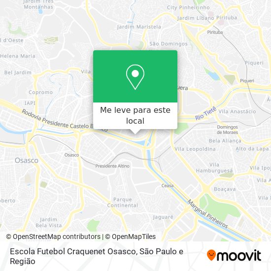 Escola Futebol Craquenet Osasco mapa