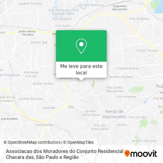 Associacao dos Moradores do Conjunto Residencial Chacara das mapa