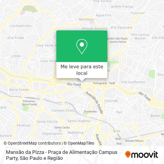 Mansão da Pizza - Praça de Alimentação Campus Party mapa