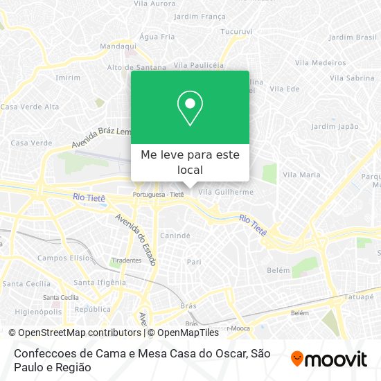 Confeccoes de Cama e Mesa Casa do Oscar mapa