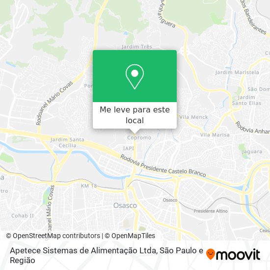 Apetece Sistemas de Alimentação Ltda mapa