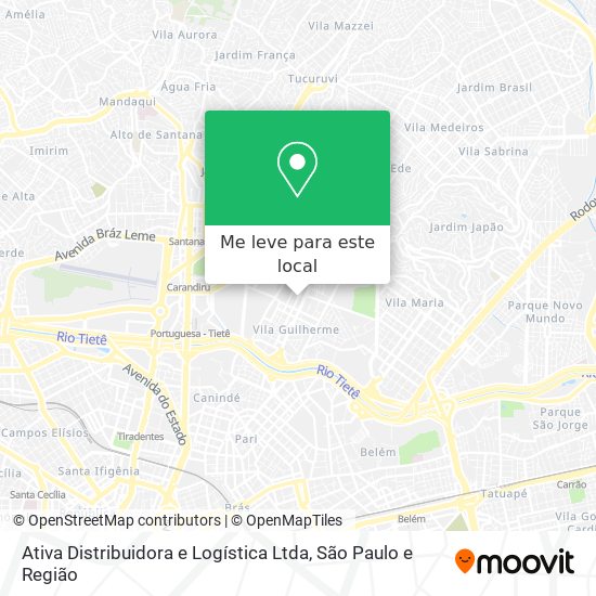 Ativa Distribuidora e Logística Ltda mapa