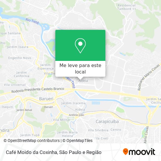 Café Moido da Coxinha mapa