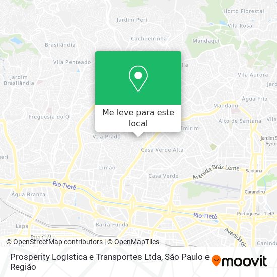 Prosperity Logística e Transportes Ltda mapa