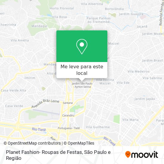 Planet Fashion- Roupas de Festas mapa