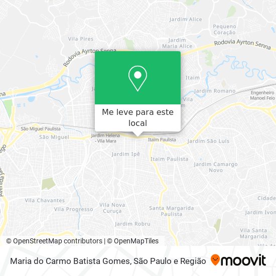 Maria do Carmo Batista Gomes mapa