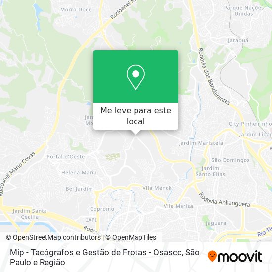 Mip - Tacógrafos e Gestão de Frotas - Osasco mapa