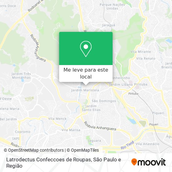 Latrodectus Confeccoes de Roupas mapa