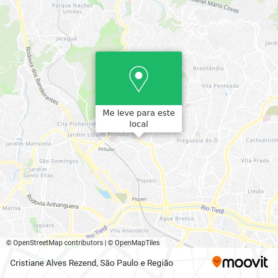 Cristiane Alves Rezend mapa