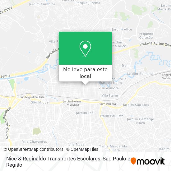 Nice & Reginaldo Transportes Escolares mapa