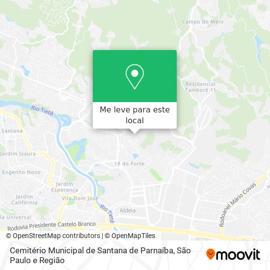 Cemitério Municipal de Santana de Parnaíba mapa