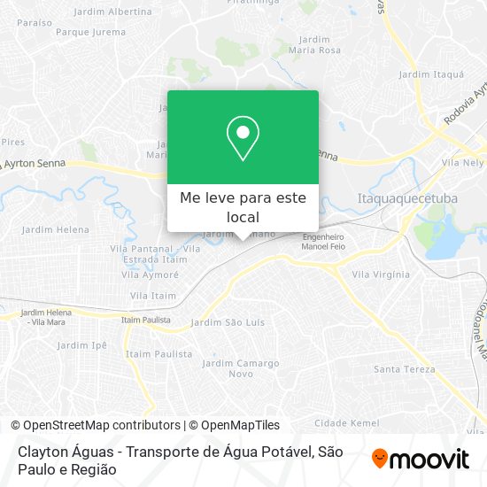Clayton Águas - Transporte de Água Potável mapa