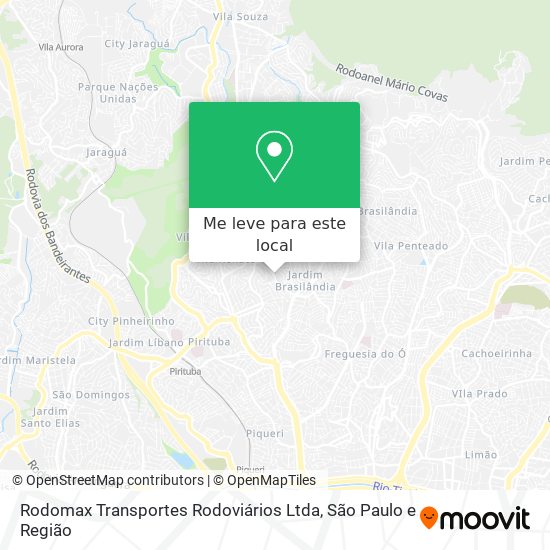 Rodomax Transportes Rodoviários Ltda mapa