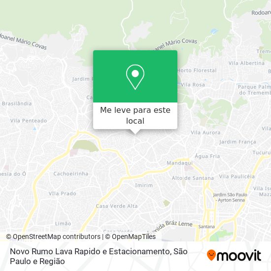 Novo Rumo Lava Rapido e Estacionamento mapa