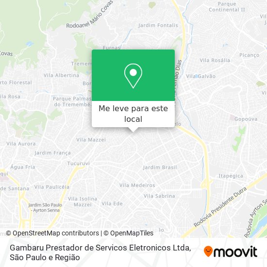 Gambaru Prestador de Servicos Eletronicos Ltda mapa