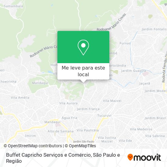Buffet Capricho Serviços e Comércio mapa