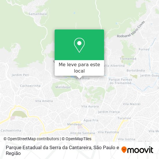 Parque Estadual da Serra da Cantareira mapa