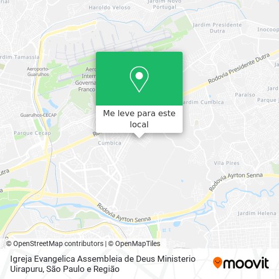 Igreja Evangelica Assembleia de Deus Ministerio Uirapuru mapa