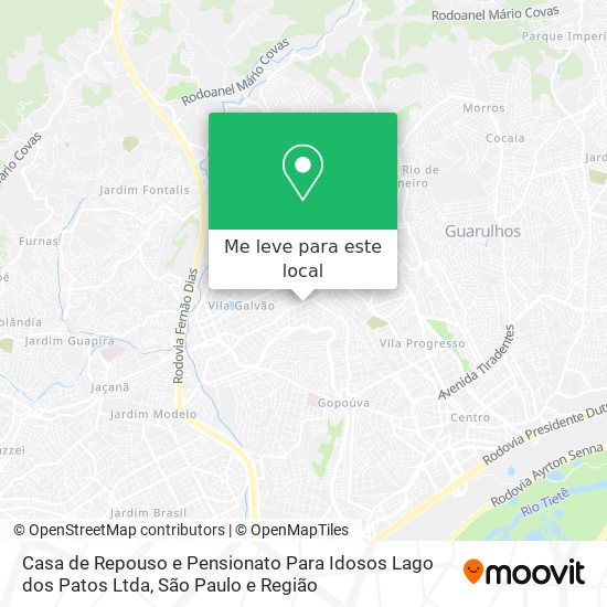 Casa de Repouso e Pensionato Para Idosos Lago dos Patos Ltda mapa