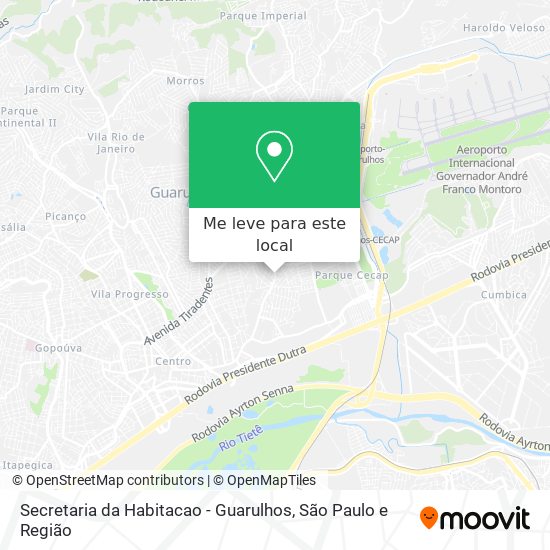Secretaria da Habitacao - Guarulhos mapa