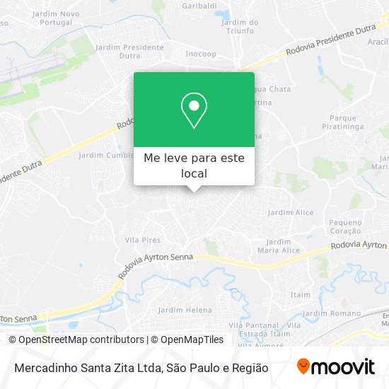 Mercadinho Santa Zita Ltda mapa