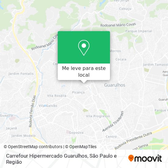 Carrefour Hipermercado Guarulhos mapa