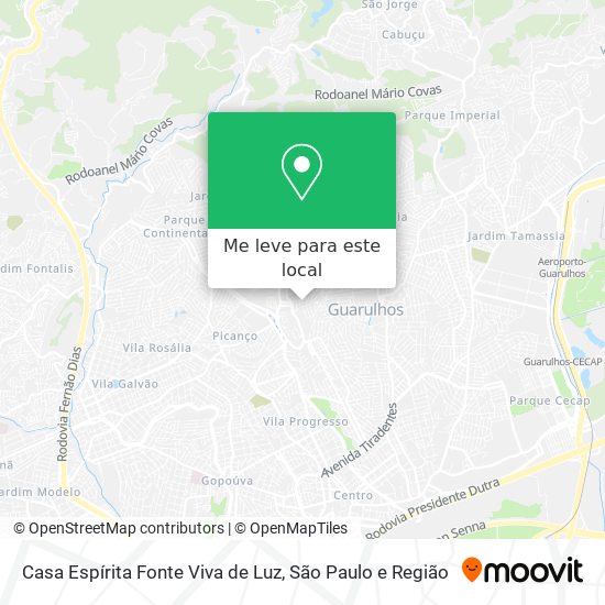 Casa Espírita Fonte Viva de Luz mapa
