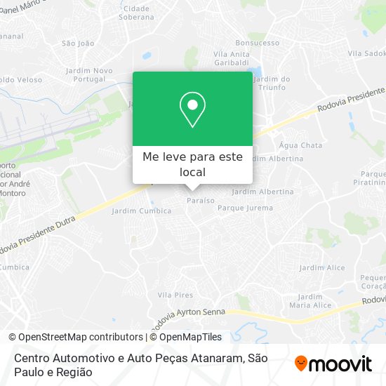 Centro Automotivo e Auto Peças Atanaram mapa