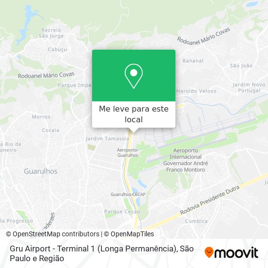 Gru Airport - Terminal 1 (Longa Permanência) mapa