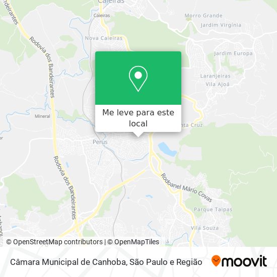 Câmara Municipal de Canhoba mapa