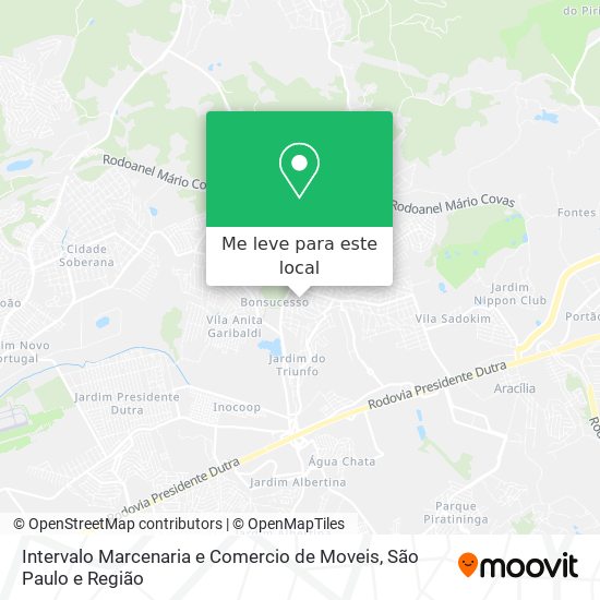 Intervalo Marcenaria e Comercio de Moveis mapa