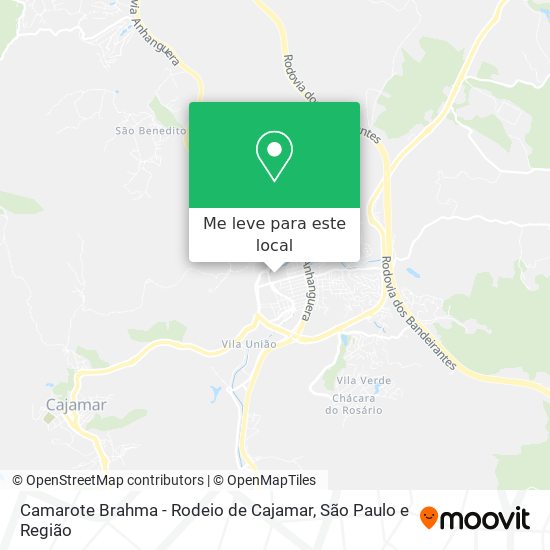 Camarote Brahma - Rodeio de Cajamar mapa