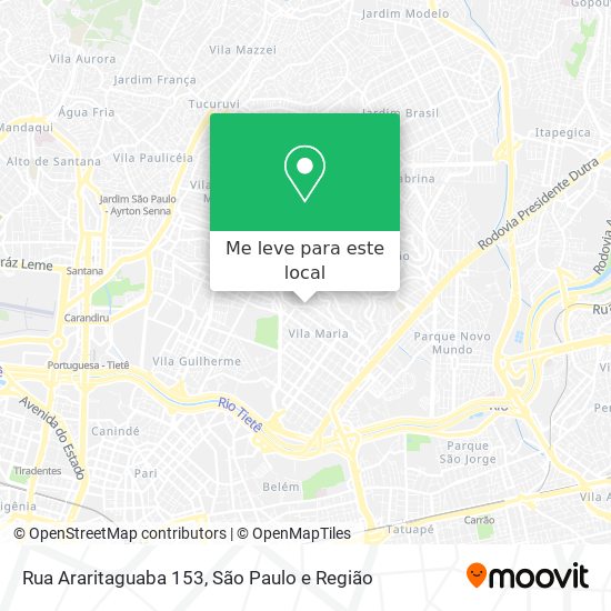 Rua Araritaguaba 153 mapa