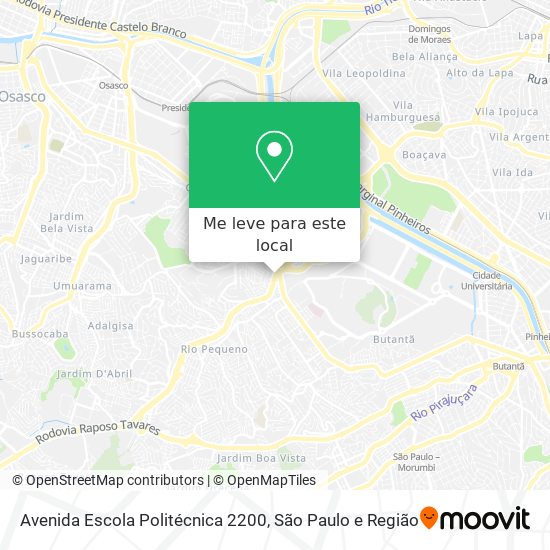 Avenida Escola Politécnica 2200 mapa