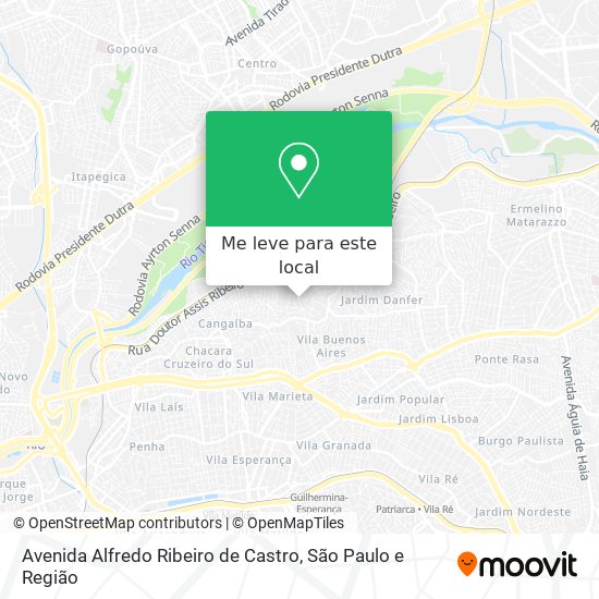 Avenida Alfredo Ribeiro de Castro mapa