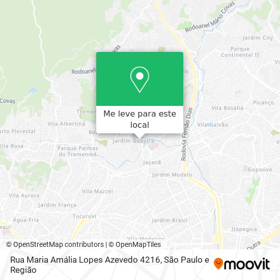 Rua Maria Amália Lopes Azevedo 4216 mapa