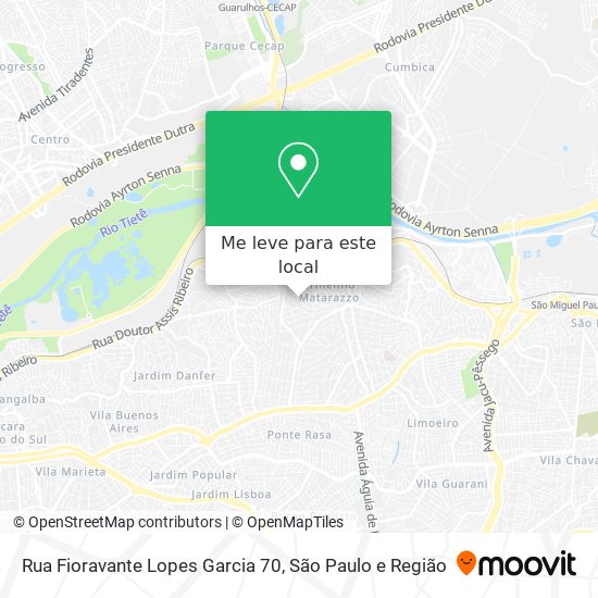 Rua Fioravante Lopes Garcia 70 mapa