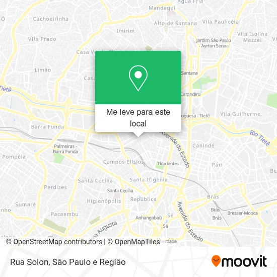 Rua Solon mapa